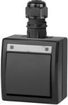 Surface-mounted switch N/T, make light IP65, anthracite AQUANT 2K